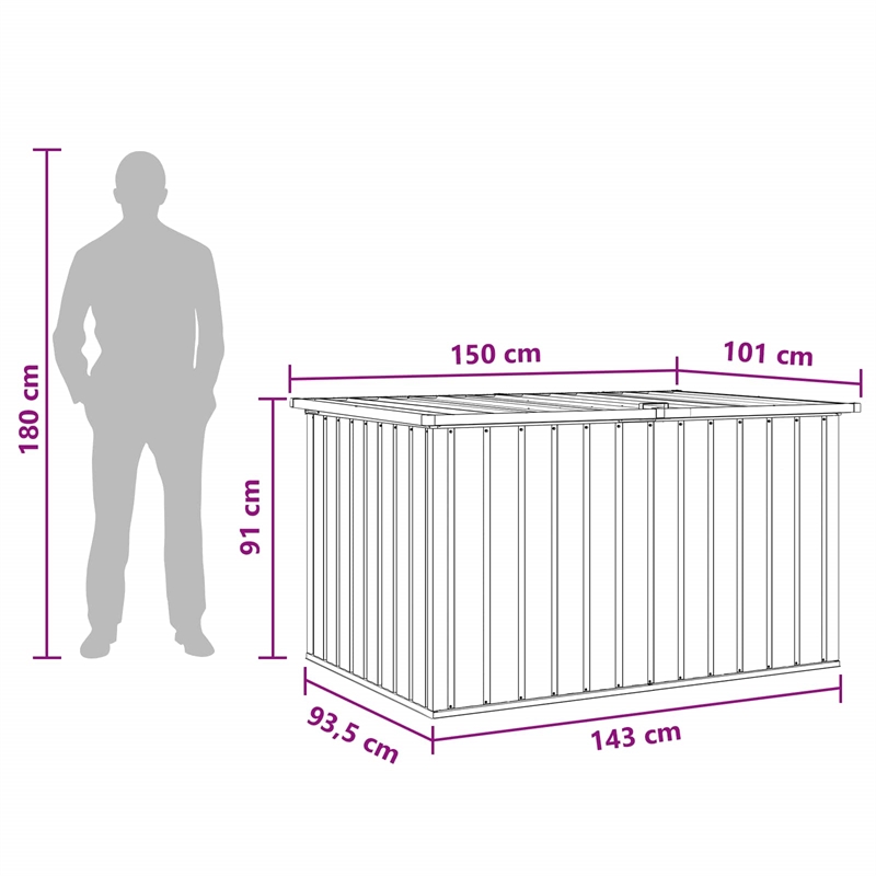 vidaXL Patio Storage Box Anthracite 58.7