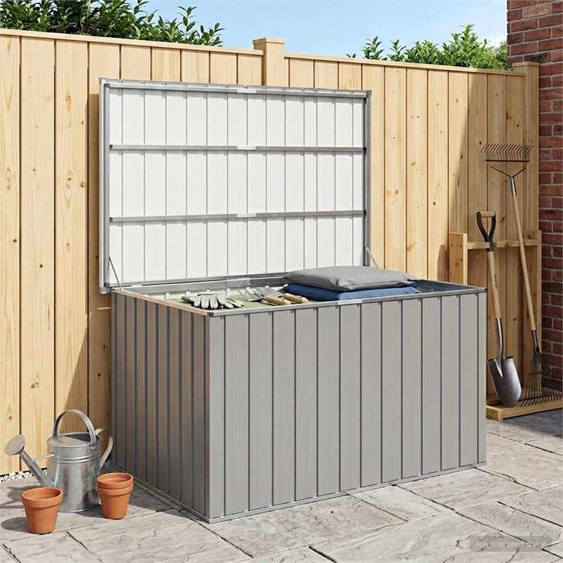 vidaXL Patio Storage Box Gray 58.7