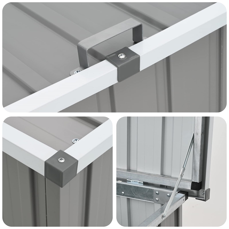 vidaXL Patio Storage Box Gray 58.7