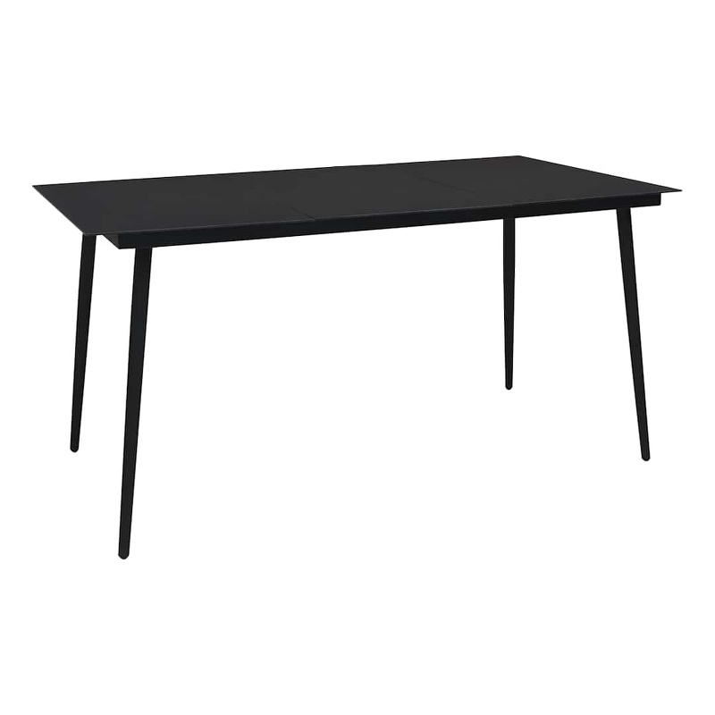 vidaXL Patio Dining Table Black 59.1
