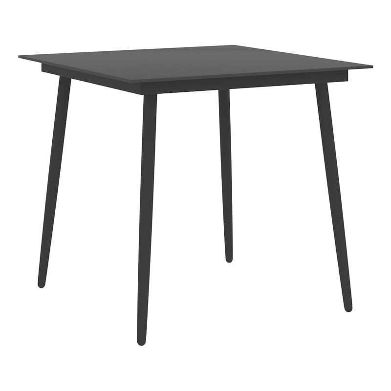 vidaXL Patio Dining Table Black 31.5