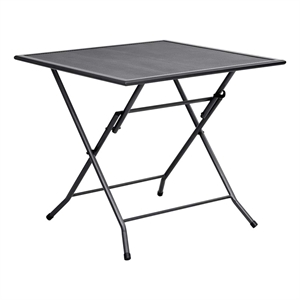 vidaXL Folding Mesh Table 31.5&quotx31.5&quotx28.3&quot Steel Anthracite
