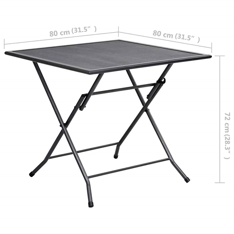vidaXL Folding Mesh Table 31.5