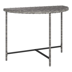 vidaXL Patio Table Gray 39.4&quotx19.7&quotx29.5&quot Poly Rattan