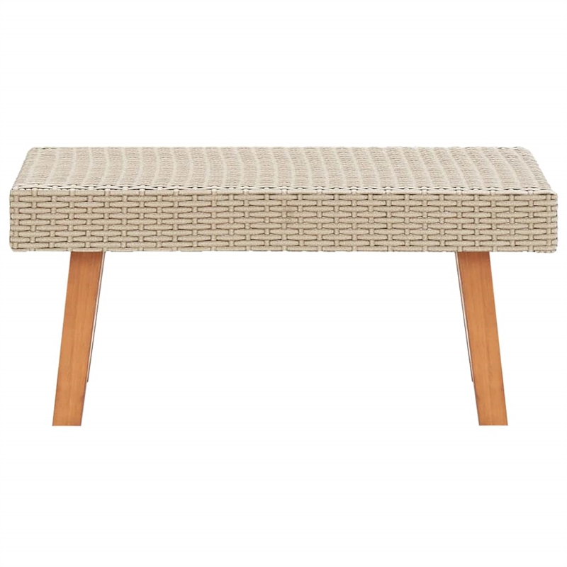 vidaXL Patio Coffee Table Poly Rattan Beige