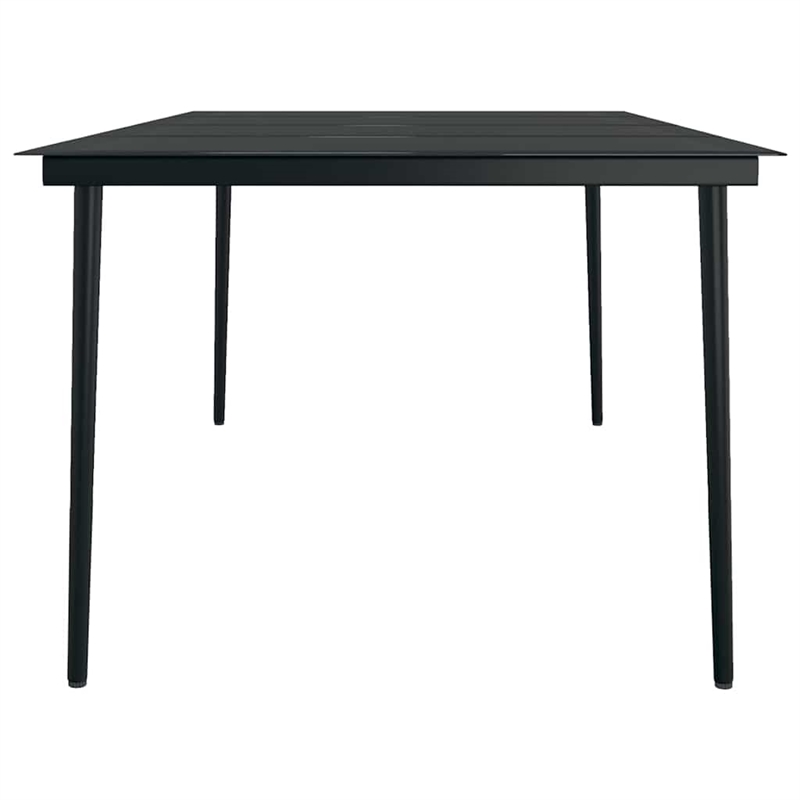 vidaXL Patio Dining Table Black 78.7