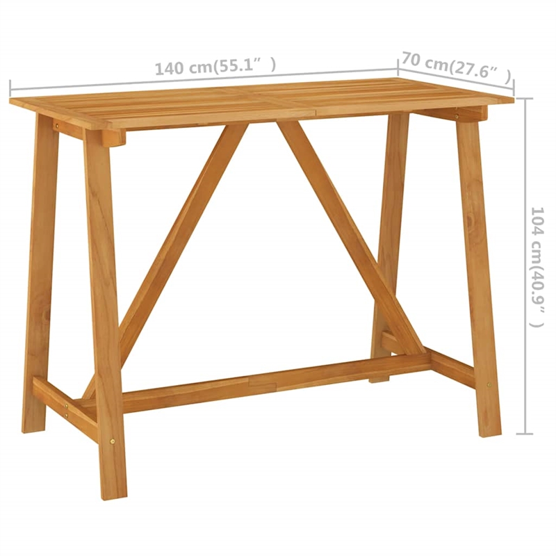 vidaXL Patio Bar Table 55.1