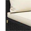 vidaXL 3 Piece Patio Sofa Set with Cushions Black Poly Rattan