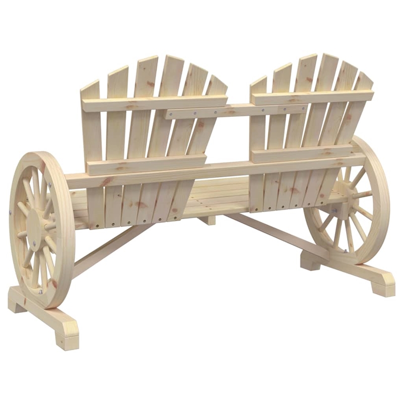 vidaXL Patio Adirondack Chair 2-Seater Solid Wood Fir