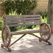 vidaXL Patio Bench 2-Seater Solid Wood Fir