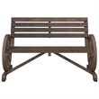 vidaXL Patio Bench 2-Seater Solid Wood Fir