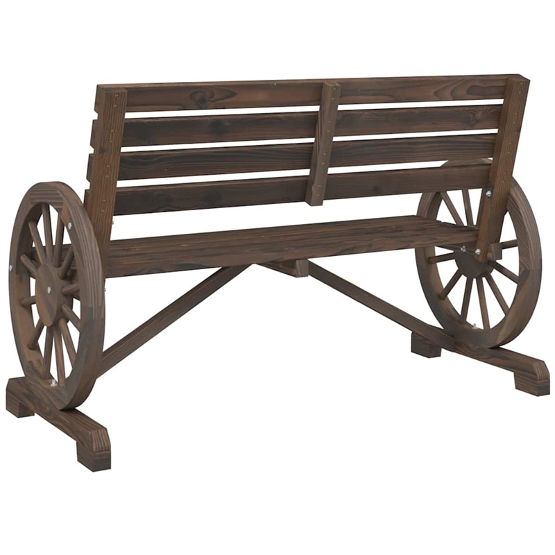 vidaXL Patio Bench 2-Seater Solid Wood Fir