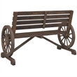 vidaXL Patio Bench 2-Seater Solid Wood Fir