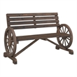 vidaXL Patio Bench 2-Seater Solid Wood Fir
