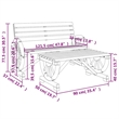 vidaXL 2 Piece Patio Lounge Set Solid Wood Fir