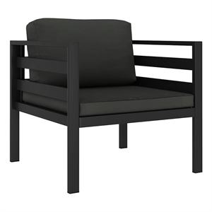 vidaXL Single Sofa with Cushions Aluminum Anthracite
