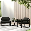 vidaXL Single Sofa with Cushions Aluminum Anthracite