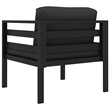 vidaXL Single Sofa with Cushions Aluminum Anthracite