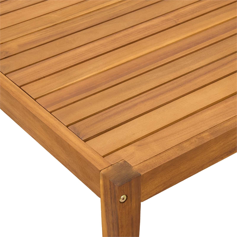 vidaXL Garden Table Solid Acacia Wood Natural 23.62 x 23.62 x 11.81 in