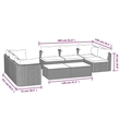 vidaXL 9 Piece Patio Lounge Set with Cushions Poly Rattan Black