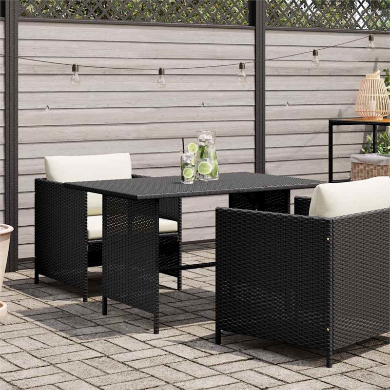 vidaXL Patio Dining Table Black 43.3