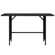 vidaXL Patio Dining Table Black 43.3