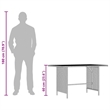 vidaXL Patio Dining Table Black 43.3