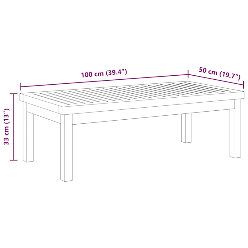 vidaXL Coffee Table 39.4