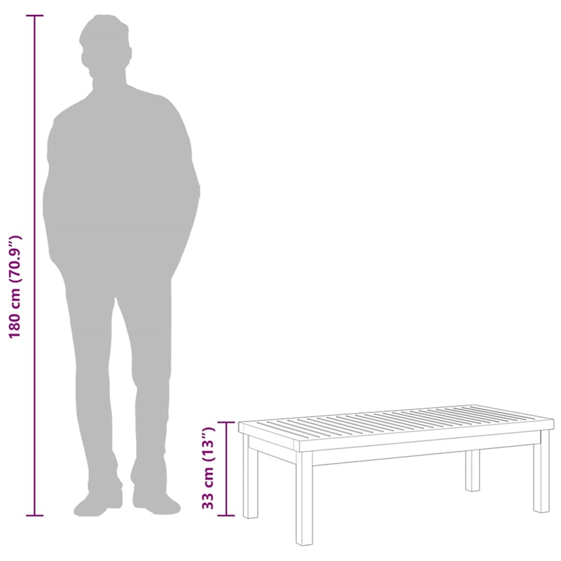 vidaXL Coffee Table 39.4