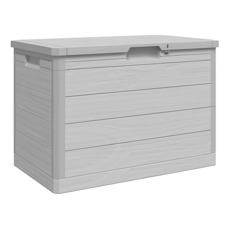 vidaXL Outdoor Cushion Box Grey 77.5x44.5x53 cm Polypropylene