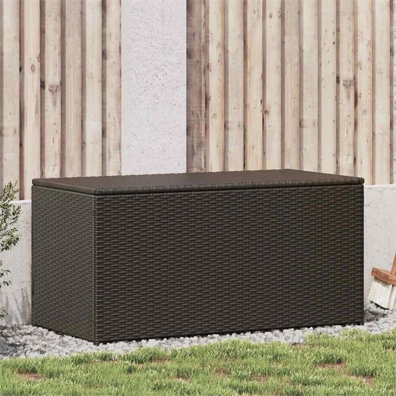 vidaXL Patio Storage Box Poly Rattan 39.3