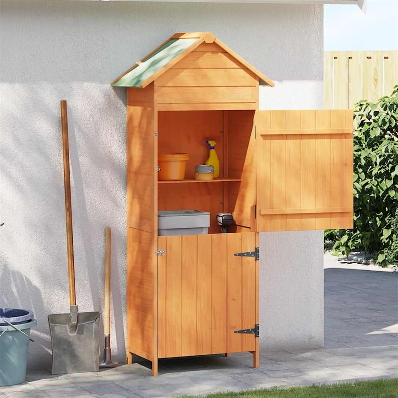 vidaXL Patio Storage Cabinet Brown 16.7