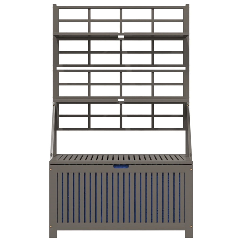 vidaXL Storage Box with Trellis Gray 39