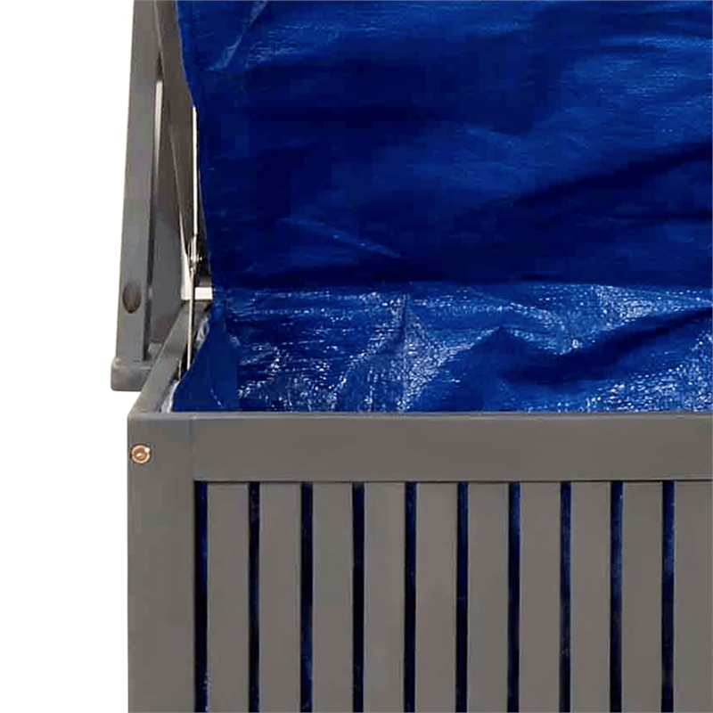 vidaXL Storage Box with Trellis Gray 39