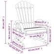 vidaXL Patio Adirondack Chair Solid Wood Fir