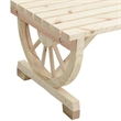 vidaXL Patio Bench 2-Seater Solid Wood Fir