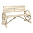 vidaXL Patio Bench 2-Seater Solid Wood Fir