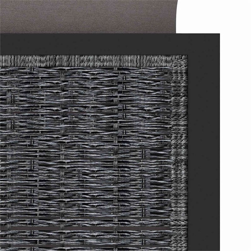 vidaXL Sectional Corner Sofa with Right Armrest Poly Rattan Anthracite