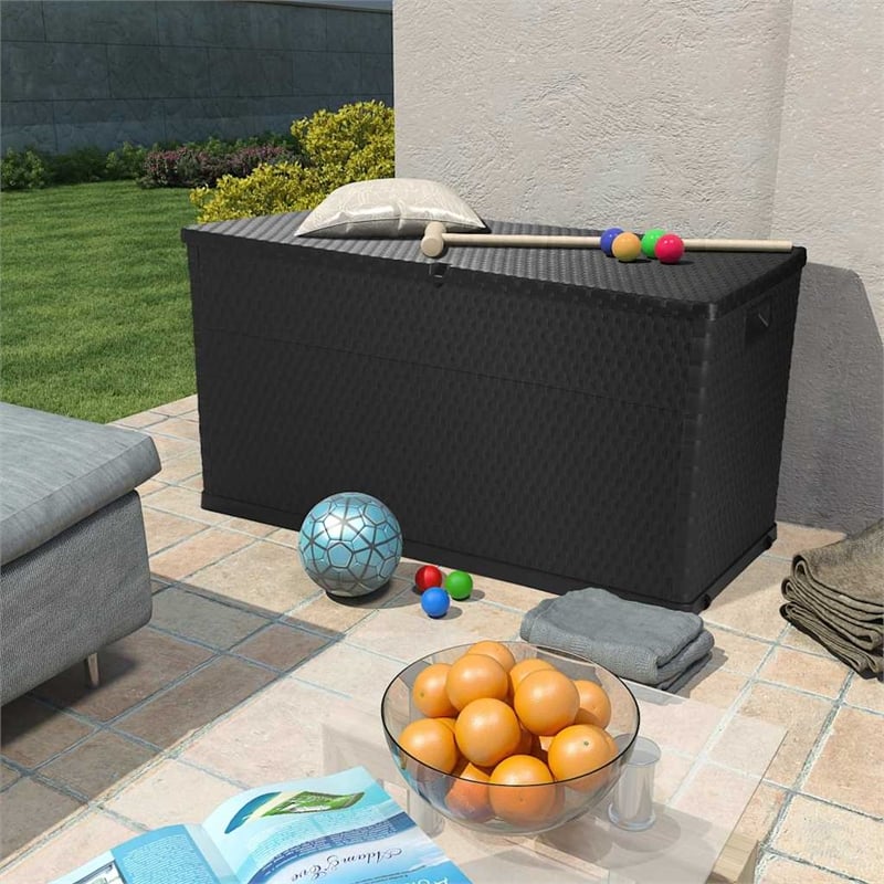 vidaXL Patio Storage Box Anthracite 47.2