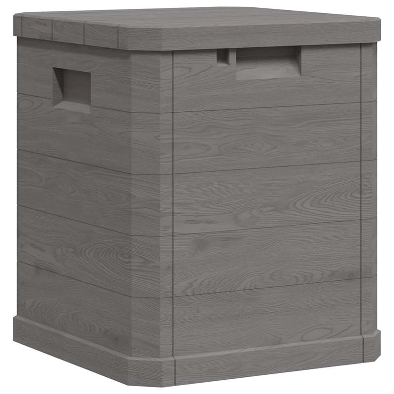 vidaXL Patio Storage Box 23.8 gal Brown Plastic