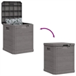 vidaXL Patio Storage Box 23.8 gal Brown Plastic