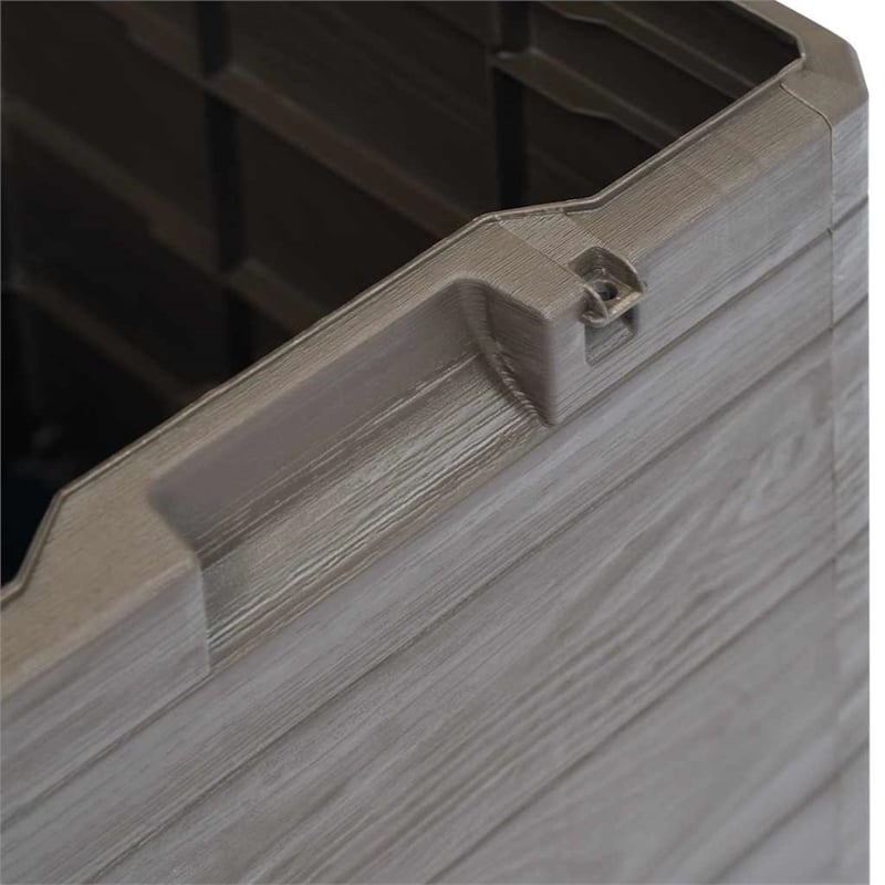 vidaXL Patio Storage Box 23.8 gal Brown Plastic
