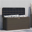 vidaXL Patio Storage Box 74 gal Brown Plastic