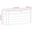 vidaXL Patio Storage Box 74 gal Brown Plastic