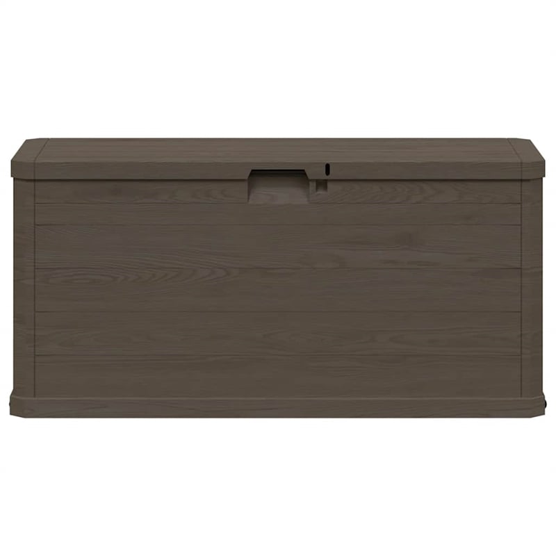 vidaXL Patio Storage Box 74 gal Brown Plastic
