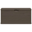 vidaXL Patio Storage Box 74 gal Brown Plastic