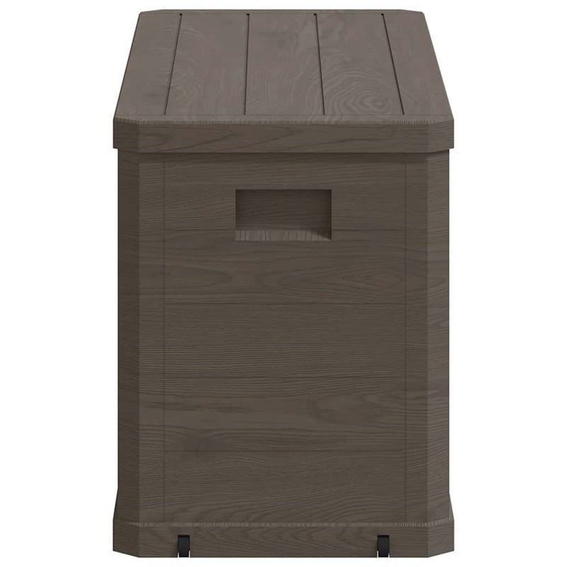 vidaXL Patio Storage Box 74 gal Brown Plastic