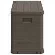 vidaXL Patio Storage Box 74 gal Brown Plastic