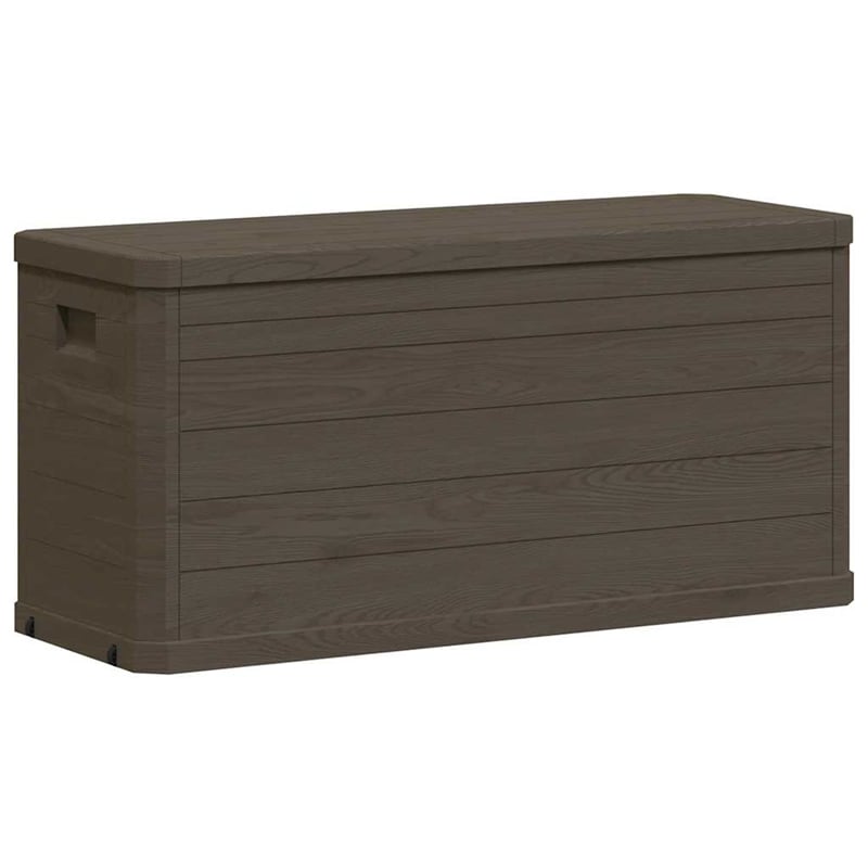 vidaXL Patio Storage Box 74 gal Brown Plastic