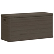 vidaXL Patio Storage Box 74 gal Brown Plastic